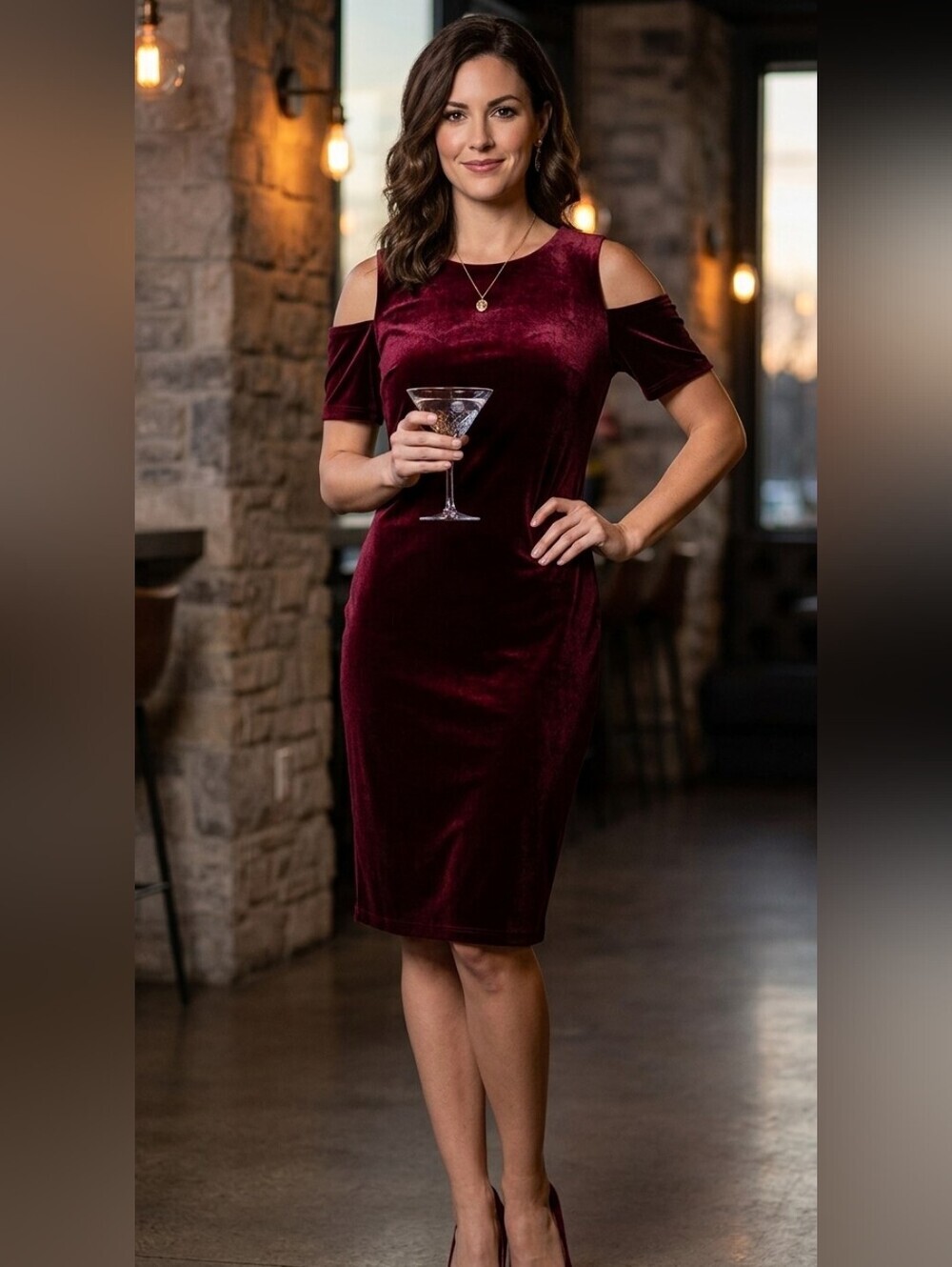 calvin klein velvet dress knee length Size 10